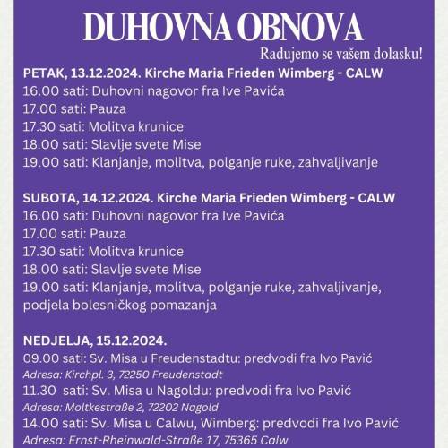 Duhovna obnova - ODGOĐENO